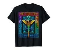 Hummingbird Colorful Mandala Animal Art Bird T-Shirt