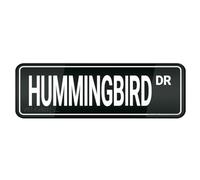 Hummingbird Dr Street Sign Metal Tin Plastic Sign Thick Metal Tin Self-Adhesive Modern Design Sign Easy To Install 4×16 Inch