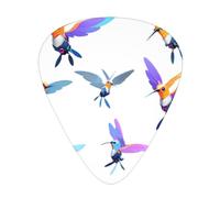Hummingbird drone Printed pick set - 12 pieces, thin, medium and thick guitar picks, suitable for guitar, bass, electric guitar and ukulele