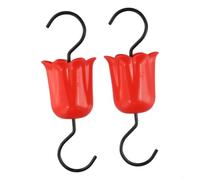 Hummingbird Feeder Moat 2-Pack Red Guard Hummingbird Feeder Moat(red)