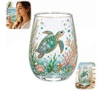 Hummingbird Flora Glass Cup 14oz Colorful Flower Bird Drinkware,Hummingbird Glass Cup for Tea Coffee Drinking Wine Glasses Nature Art Decorative Tumbler Gifts for Women Mom, Floral Garden Lovers (E)