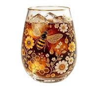 Hummingbird Flora Glass Cup, Glass Mug with Embossed Hummingbird and Flowers, Elegant Clear Drinking Mug for Hot & Cold Drinks, Gift for Mom Women Bird Lovers Tea Lovers