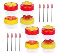 Hummingbird Flower Feeders 8 Pcs, 8 Pcs Brushes Included, Diminutive Flower-Styled Feeders, Feeding Articles, Simple To Clean And To Fill, Radiant Colors That Attract Hummingbirds