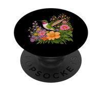 Hummingbird Flower Floral Cute Bird Lover PopSockets Adhesive PopGrip