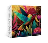 Hummingbird Flower Puzzle for Adults 1000 Pieces, Abstract Bird Animal Jigsaw Puzzle, Colorful Bird Floral Garden Plant Art Puzzle