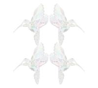 Hummingbird Flying Decorative Acrylic 4pcs Ornament Hanging Bird