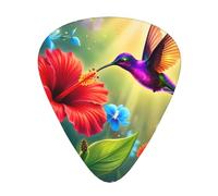 Hummingbird Garden Magic Guitar Picks Gift Set - 12 Smooth Durable Plectrums For Acoustic, Electric & Bass Guitar, Perfect Present For Guitar Lovers & Musicians