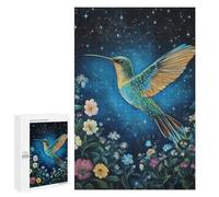 Hummingbird Garden Night Sky Puzzle 1000 Teile Schwer Puzzle Spielzeug Lernspiel Impossible Herausforderungsspielzeug Für Erwachsene Kinder 1000 PCS