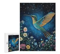 Hummingbird Garden Night Sky Puzzle 1000 Teile Schwer Puzzle Spielzeug Lernspiel Impossible Herausforderungsspielzeug Für Erwachsene Kinder 500 PCS
