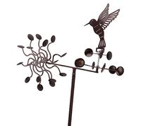 Hummingbird Garden Wind Spinners, Iron Metal Windmill Wind Sculpture Windflying Garden Decorations for Outdoor Lawn Yard Patio Garden Ornaments