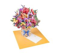 Hummingbird Haven Basket of Blooms 3D Pop Up Card