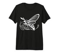 Hummingbird Hawk-Moth Line Art Nature Insect Design Premium T-Shirt