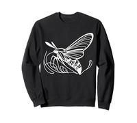 Hummingbird Hawk-Moth Line Art Nature Insect Design Sweatshirt