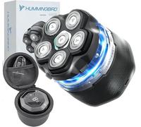 HUMMINGBIRD MK3 Electric Head Shaver for Bald Men - No Nick Electric Razor for Men, Cordless USB C Rechargeable, Waterproof Wet/Dry Shave, 6 Blade Head, LED Display, Rotary Skull Shaver with Case