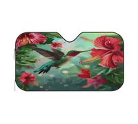 Hummingbird Hibiscus Flowers Car Windshield Sun Shade
