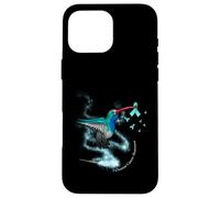 Hummingbird Holding Teal Ribbon Ovarian Cancer Awareness Case for iPhone 16 Pro Max