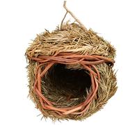 Hummingbird House Bird House Parrot Nest Bird Supplies 5.5x5.5 Inch Cedar Woven Bird House Outside Hanging Bird Nesting Box with Hanging Rope Bird Roosting Pouches for Garden Decoration