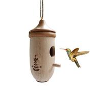 Hummingbird House For Outside Hanging - Acorn Shaped Wooden Bird House For Nature Nesting | Gard Box Birdhouses Lovers Small