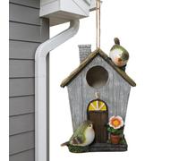 Hummingbird House, Resin Shelter with Removable Windproof Stopper - Nesting Box for Cockatiels - for Bird Rest and Play in the Garden or Indoors