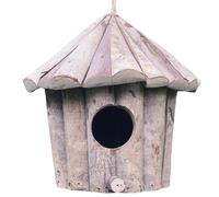 Hummingbird House - with Roof Nesting Wooden Shelter - Garden Bird Nest Box for Window | for Wren Sparrow Robin Parakeet Bluebird Outdoor Window Tree Winter Women Lovers