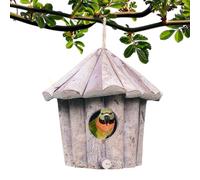 Hummingbird House Wooden Nesting Retro Decor