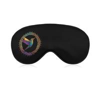 Hummingbird in an Intricate Celtic Frame Comfortable Sleep Eye Mask Soft Covers for Sleeping with Adjustable Strap