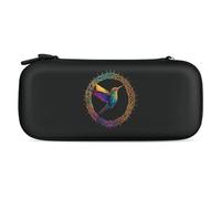 Hummingbird in an Intricate Celtic Frame Compatible with Switch Case Bag Travel Protective Cover Handbag with 15 Game Accessories