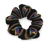 Hummingbird in An Intricate Celtic Frame Fashion Hair Bands Scrunchies for Women Soft Elastic Hair Ties Accessories