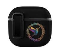 Hummingbird in An Intricate Celtic Frame Slim Compatible with Airpods 4 Case Protective Hard Cover Skin