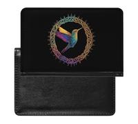Hummingbird in an Intricate Celtic Frame Slim Passport Holder Credit Card Cover Travel Essentials Wallet
