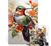 Hummingbird in Bloom 1000 Adult Pieces Jigsaw Puzzle Cognitive Skill Snug Connection Fun Challenge Santa Gift (50x75cm)