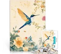 Hummingbird in Bloom Watercolor1000 Piece Puzzle For Adults Learning Educational Toy is ideal as a gift for the whole family 38x26cm