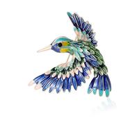 Hummingbird Jewelry Pin Colorfast Enameled Finish Secure Clothing Fastener Accessories for Banquets and Parties Women's Animal Party Jewelry Gifts