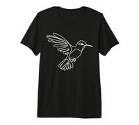 Hummingbird Line Art Birdwatcher Premium T-Shirt