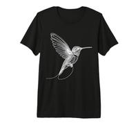 Hummingbird Line Art Birdwatcher Premium T-Shirt