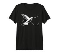 Hummingbird Line Art Birdwatcher Premium T-Shirt