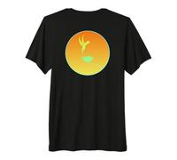 Hummingbird Lotus Flower Orange Yellow Turquoise Sundown Premium T-Shirt