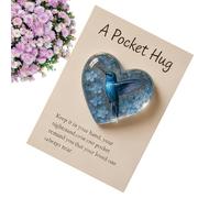 Hummingbird Memorial - Heart-Shaped Miniature Hummingbird Charm with Card - for Adults and Adults, Sympathy, Encouragement Home, Bedroom, Car, Holiday