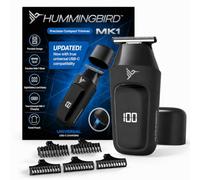 HUMMINGBIRD MK1 Compact Trimmer - Portable Men’s Electric Beard and Body Hair Trimmer, No Nick, No Cut, Cordless USB-C to USB-C Rechargeable, LED Display, Face and Body Groomer, Travel-Friendly Shaver