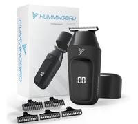 HUMMINGBIRD MK1 Compact Trimmer - Portable Men’s Electric Beard and Body Hair Trimmer, No Nick, No Cut, Cordless USB-C to USB-C Rechargeable, LED Display, Face and Body Groomer, Travel-Friendly Shaver
