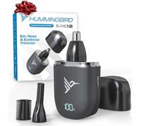 Hummingbird MK12 Ear & Nose Hair Trimmer for Men - Compact Precision Detailer for Nose, Ears, Eyebrows & Sideburns, Portable, Waterproof, USB C Rechargeable, LED Display