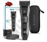 Hummingbird MK14 BeardMaster - Premium Beard Trimmer for Men, Precision Dial, Adjustable 20 Length Settings, Stainless Steel T-Blade, Cordless USB-C Rechargeable, Waterproof, LED Display, Travel Case