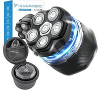 HUMMINGBIRD MK3 Electric Head Shaver for Bald Men - No Nick Electric Razor for Men, Cordless USB C Rechargeable, Waterproof Wet/Dry Shave, 6 Blade Head, LED Display, Rotary Skull Shaver with Case
