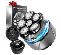 Hummingbird MK3 Stealth Edition Electric Head Shaver - No Nick Electric Razor for Men, Cordless USB C Rechargeable, Waterproof Wet/Dry Shave, 6 Blade Head, LED Display, Rotary Skull Shaver with Case