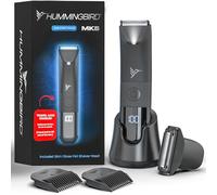HUMMINGBIRD MK5 Pubic Hair Trimmer for Men - Ceramic Blade, No Nick, No Cut, Ball Trimmer, Waterproof, USB-C Rechargeable, LED Display, Charging Dock & Travel Pouch, Body Trimmer & Ball Shaver