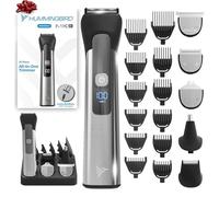 HUMMINGBIRD MK9 MasterGroom All-in-One Trimmer - 21-Piece Men's Grooming Kit for Beard, Head, Hair, Body, and Face, Waterproof, Stainless Steel, USB C Rechargeable, LED Display