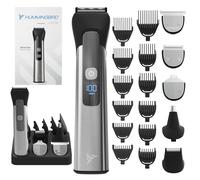 HUMMINGBIRD MK9 MasterGroom All-in-One Trimmer - 21-Piece Men's Grooming Kit for Beard, Head, Hair, Body, and Face, Waterproof, Stainless Steel, USB C Rechargeable, LED Display