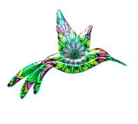 Hummingbird Monal Art - Indoor Outdoor Wall Decor | Colorful Animal Signs, Natural Style Volatile Pattern, Decor, Garden Accessories Bathroom Fence