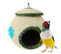 Hummingbird Nest, Hand-Woven Reusable Woven Parakeet Breeding Cave - Anti-bite Parrot Hatching House for Rabbit Rabbit Dove Hamster Gerbil Chinchillas Cockatoo Canary