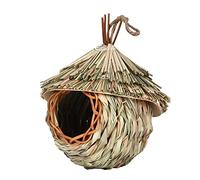 Hummingbird Nest House - Natural Reed Grass Bird Hut, Artisan Crafted Hummingbird Nests | Hand-Woven Avian Retreats, Handcrafted Hut for Bird Lover, Garden Decorations, Backyard Birding and Wildlife